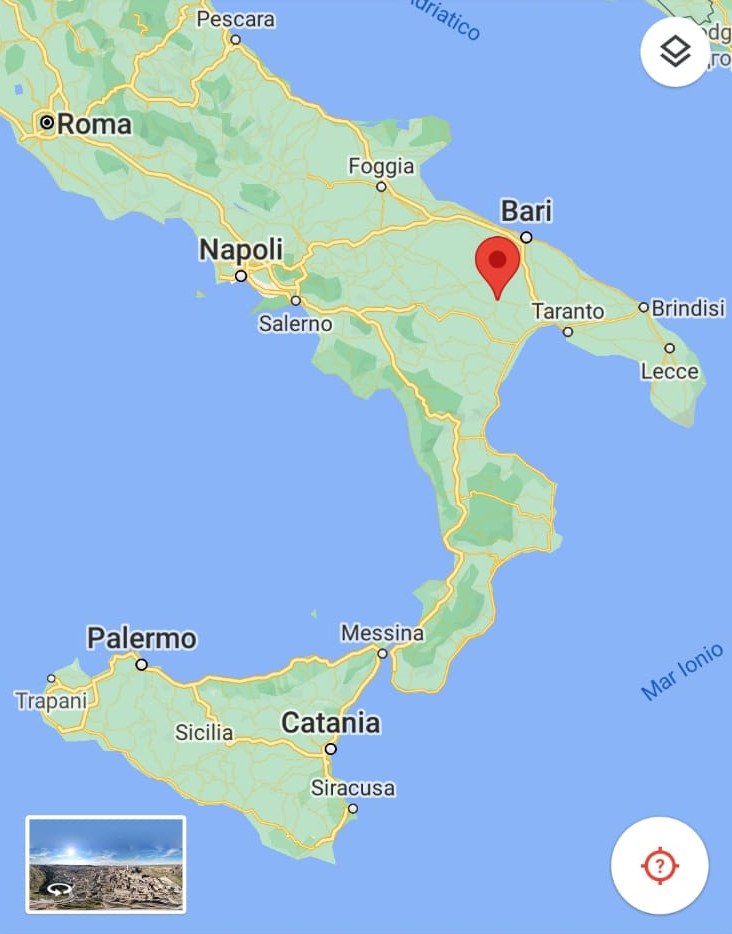 mappa Shuttle Matera by Made in South of Italy